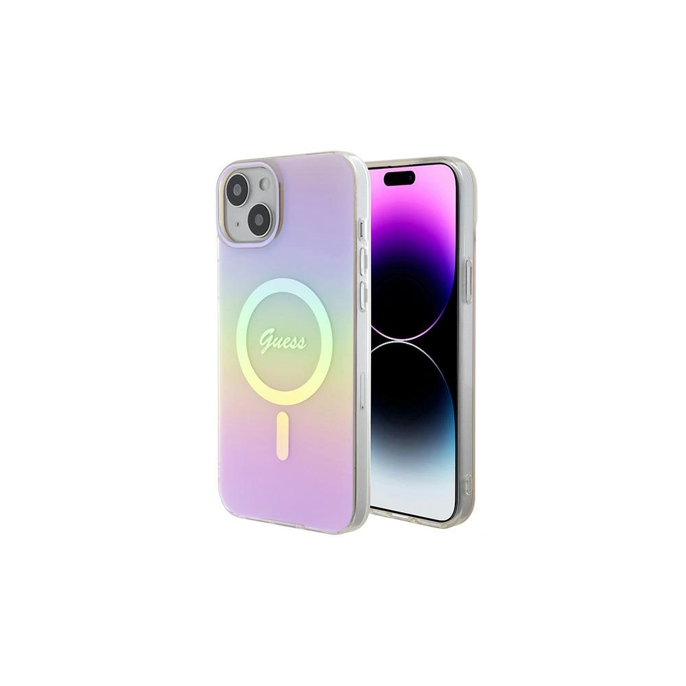 Hurtownia GSM - Etui Guess GUHMP15SHITSP Apple iPhone 15 hardcase IML Iridescent MagSafe różowy/pink - GUE2885 - {ean13} - Hurt