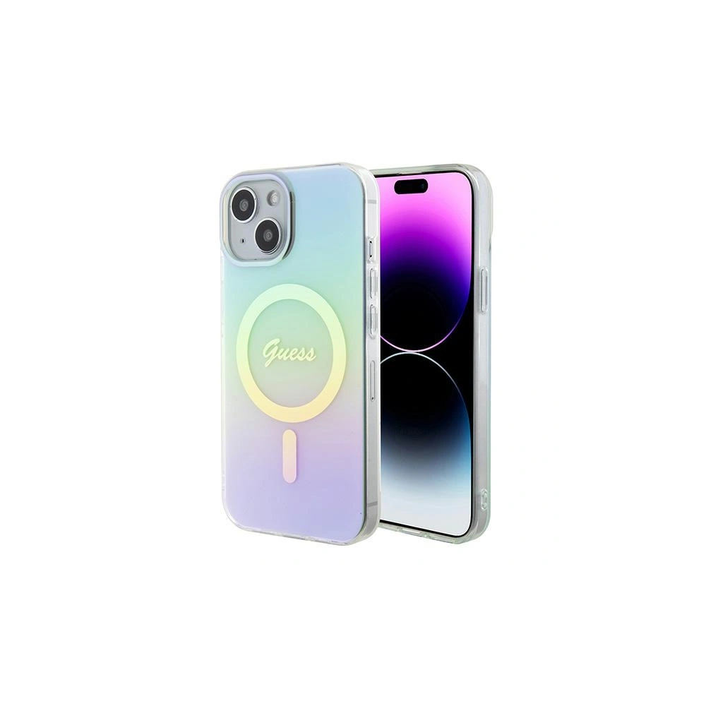 Hurtownia GSM - Etui Guess GUHMP15SHITSQ Apple iPhone 15 hardcase IML Iridescent MagSafe tyrkysový/turquoise - GUE2886 - {ean13} - Hurt
