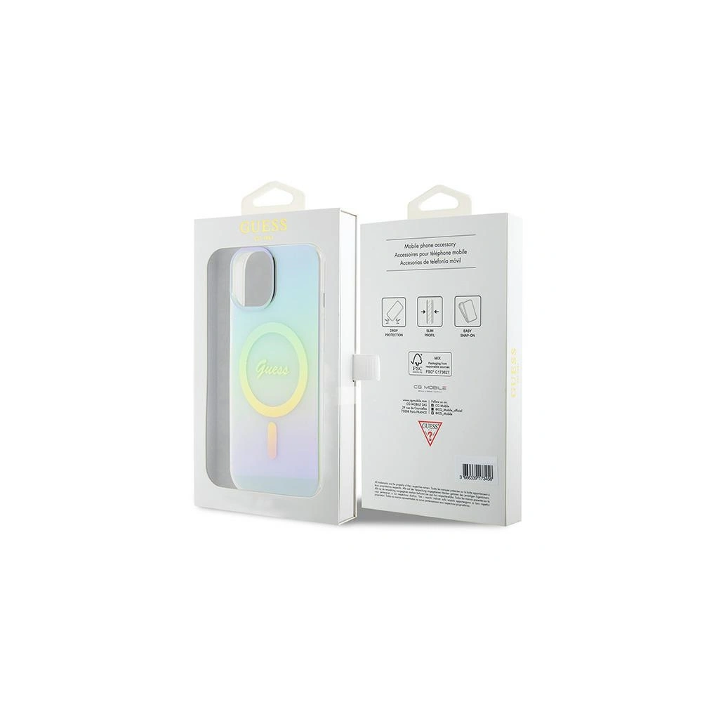 Hurtownia GSM - Etui Guess GUHMP15SHITSQ Apple iPhone 15 hardcase IML Iridescent MagSafe tyrkysový/turquoise - GUE2886 - {ean13} - Hurt