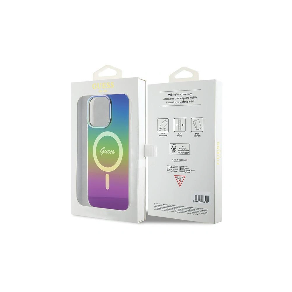 Wholesale Guess GUHMP15XHITSK Apple iPhone 15 Pro Max hardcase IML Iridescent MagSafe rainbow - GUE2888 - {ean13} - Hurt