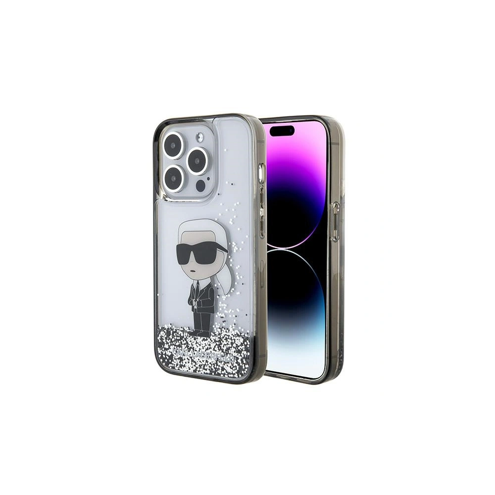 Hurtownia GSM - Etui Karl Lagerfeld KLHCP15XLKKNSK Apple iPhone 15 Pro Max hardcase Liquid Glitter Ikonik průhledné - KLD1701 - {ean13} - Hurt