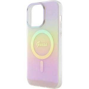 Wholesale Guess GUHMP15XHITSP Apple iPhone 15 Pro Max hardcase IML Iridescent MagSafe pink - GUE2889 - {ean13} - Hurt