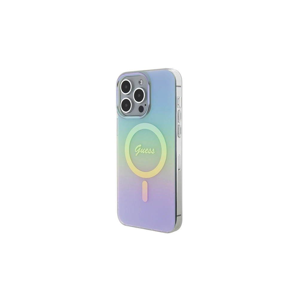 Wholesale Guess GUHMP15XHITSQ Apple iPhone 15 Pro Max hardcase IML Iridescent MagSafe turquoise - GUE2890 - {ean13} - Hurt