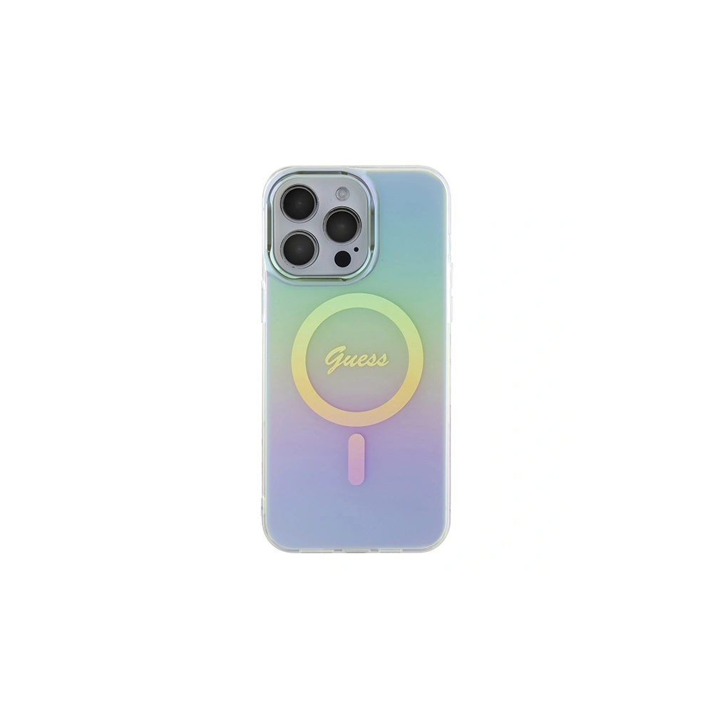 Wholesale Guess GUHMP15XHITSQ Apple iPhone 15 Pro Max hardcase IML Iridescent MagSafe turquoise - GUE2890 - {ean13} - Hurt