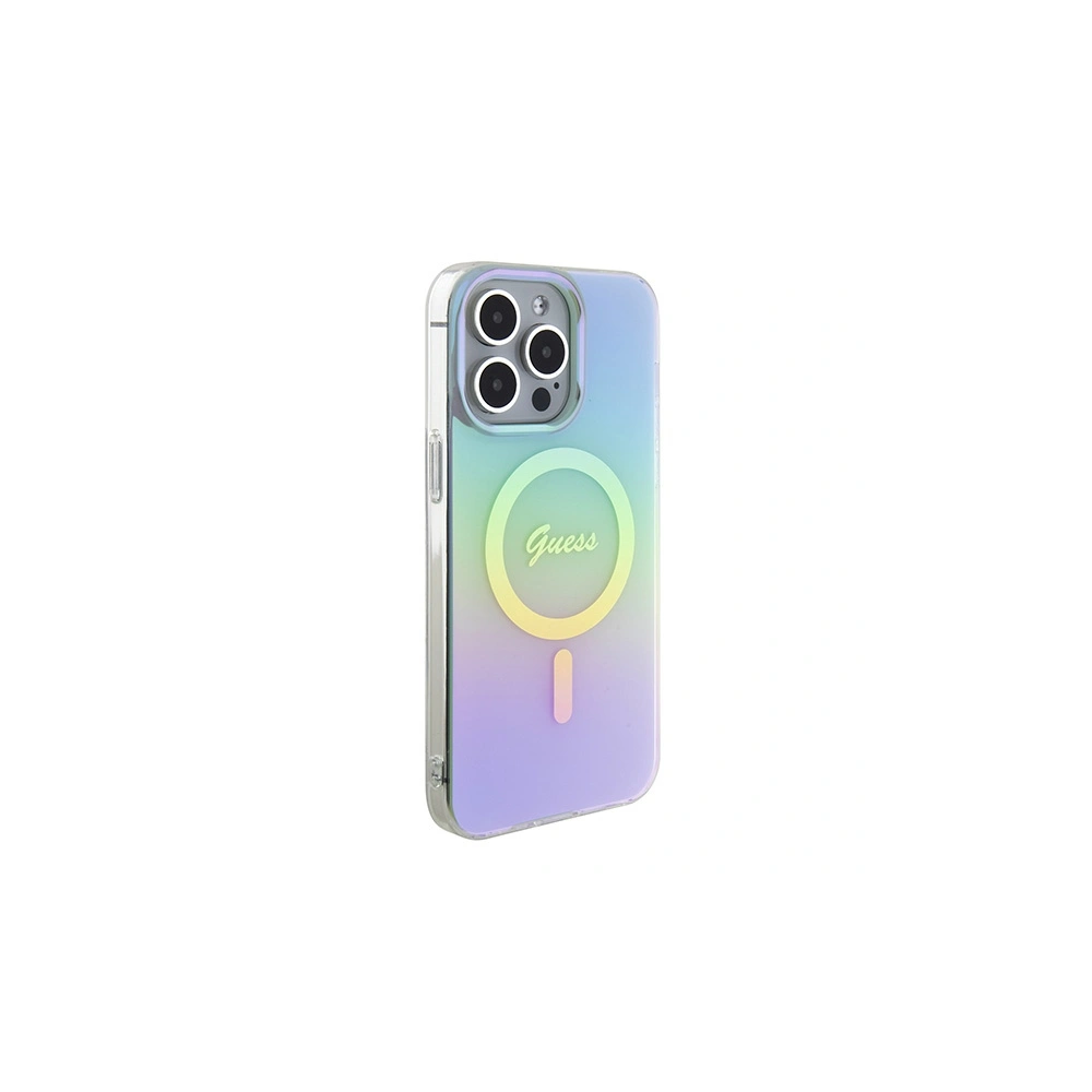 Wholesale Guess GUHMP15XHITSQ Apple iPhone 15 Pro Max hardcase IML Iridescent MagSafe turquoise - GUE2890 - {ean13} - Hurt