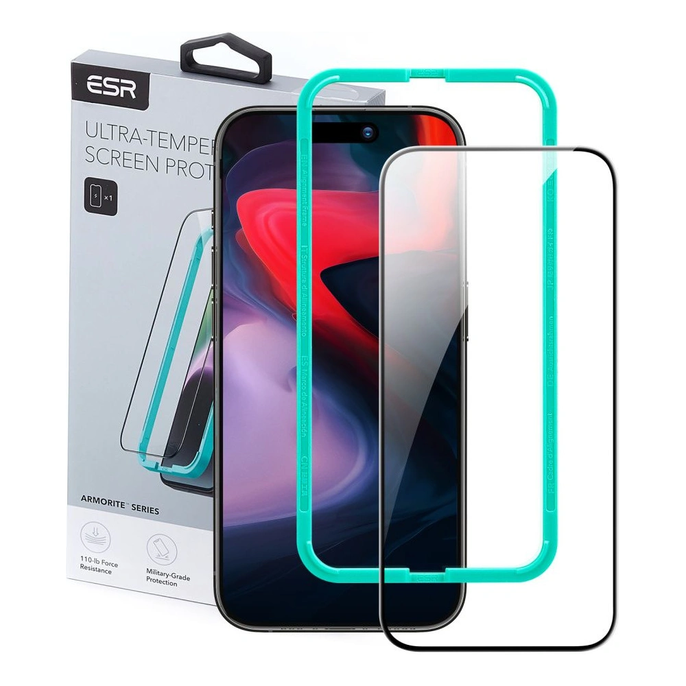 Hurtownia GSM - Edzett üveg ESR Armorite Apple iPhone 15 Pro Fekete - ESR735 - {ean13} - Hurt