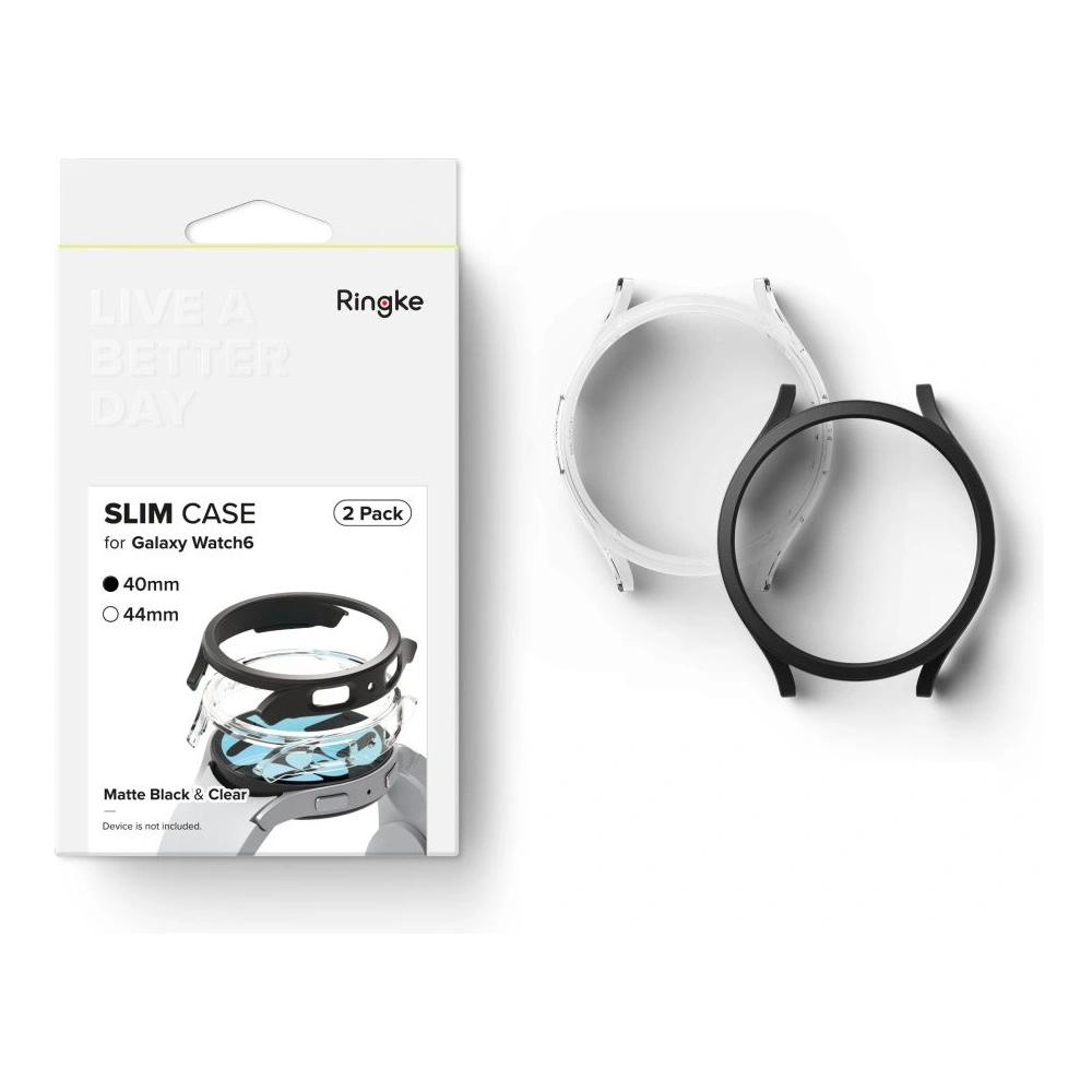 Hurtownia GSM - Etui Ringke Slim Samsung Galaxy Watch 6 40mm Clear & Black [2 PACK] - RGK1830 - {ean13} - Hurt