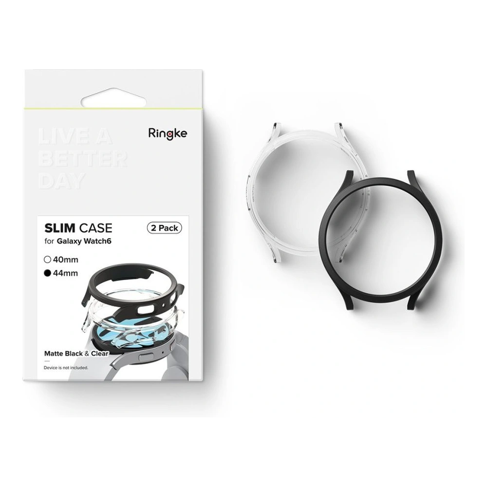 Hurtownia GSM - Tok Ringke Slim Samsung Galaxy Watch 6 44mm Átlátszó & Fekete [2 PACK] - RGK1831 - {ean13} - Hurt