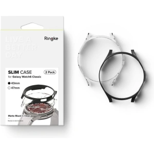 Hurtownia GSM - Etui Ringke Slim Samsung Galaxy Watch 6 Classic 43mm Clar & Negru [2 PACK] - RGK1832 - {ean13} - Hurt