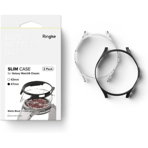 Hurtownia GSM - Etui Ringke Slim Samsung Galaxy Watch 6 Classic 47mm Clear & Black [2 PACK] - RGK1833 - {ean13} - Hurt