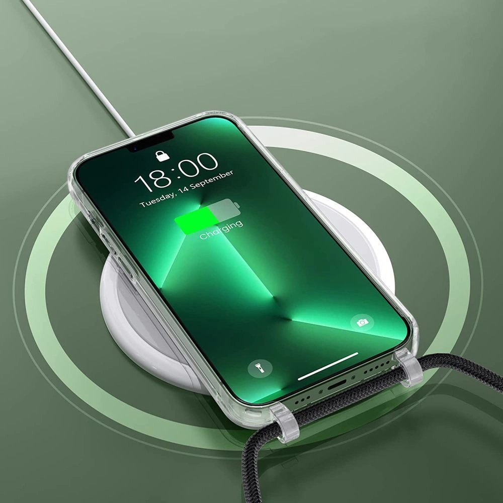 Hurtownia GSM - Etui Tech-Protect Flexair Chain MagSafe Apple iPhone 15 Pro Černá & Béžová - THP2295 - {ean13} - Hurt