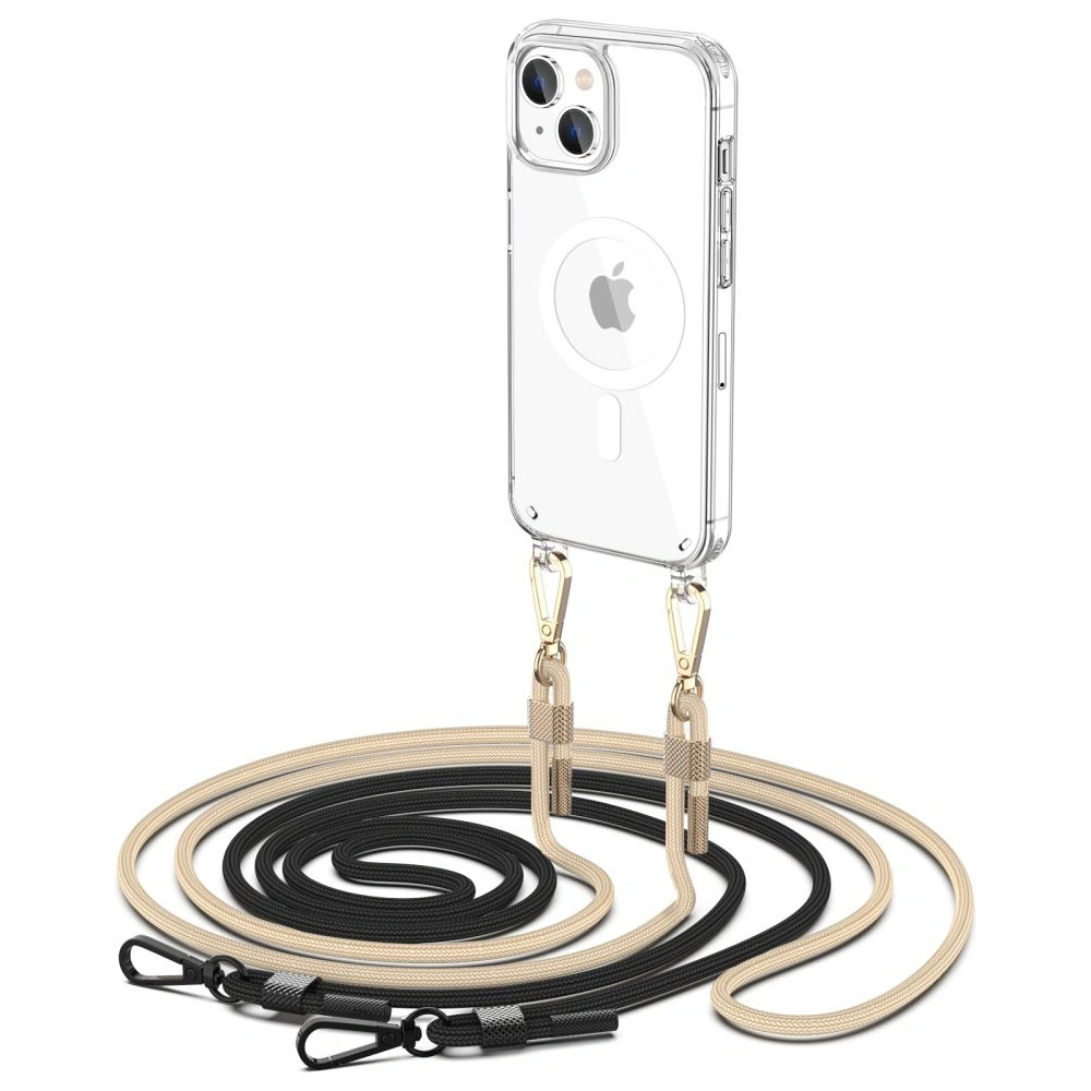 Hurtownia GSM - Case Tech-Protect Flexair Chain MagSafe Apple iPhone 15 Plus / 14 Plus Schwarz & Beige - THP2296 - {ean13} - Hurt