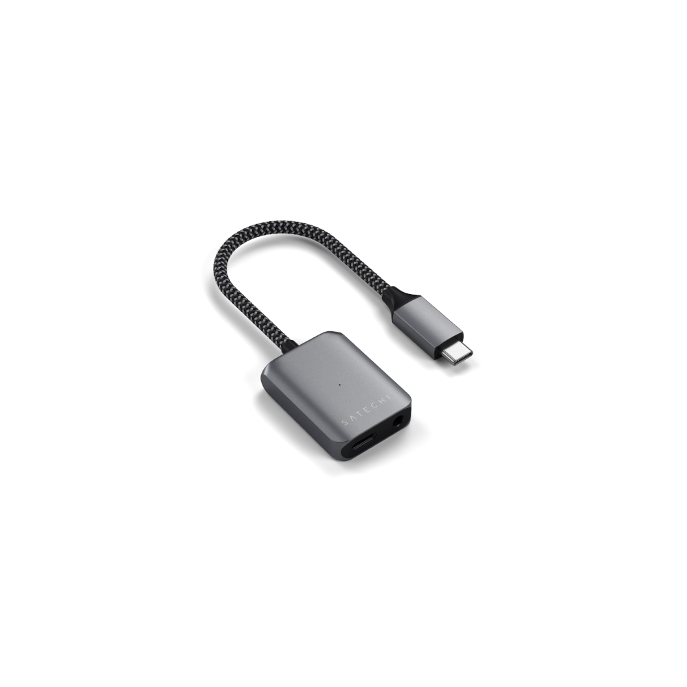 Hurtownia GSM - Adaptorul Satechi de la USB-C la Audio / USB-C din aluminiu pentru dispozitive audio USB-C PD 3.0 jack 3.5mm - STH90 - {ean13} - Hurt