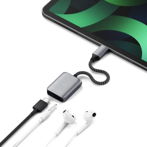 Hurtownia GSM - Adapter Satechi USB-C-ről Audio-ra / alumínium USB-C eszközök USB-C PD 3.0 jack 3.5mm - STH90 - {ean13} - Hurt