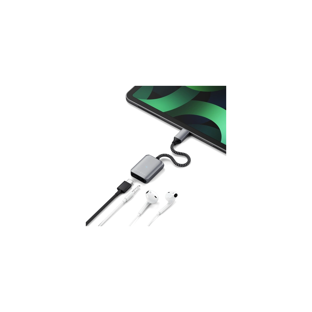 Hurtownia GSM - Adaptér Satechi z USB-C na Audio / USB-C hliníkový pro zařízení audio USB-C PD 3.0 jack 3.5mm - STH90 - {ean13} - Hurt