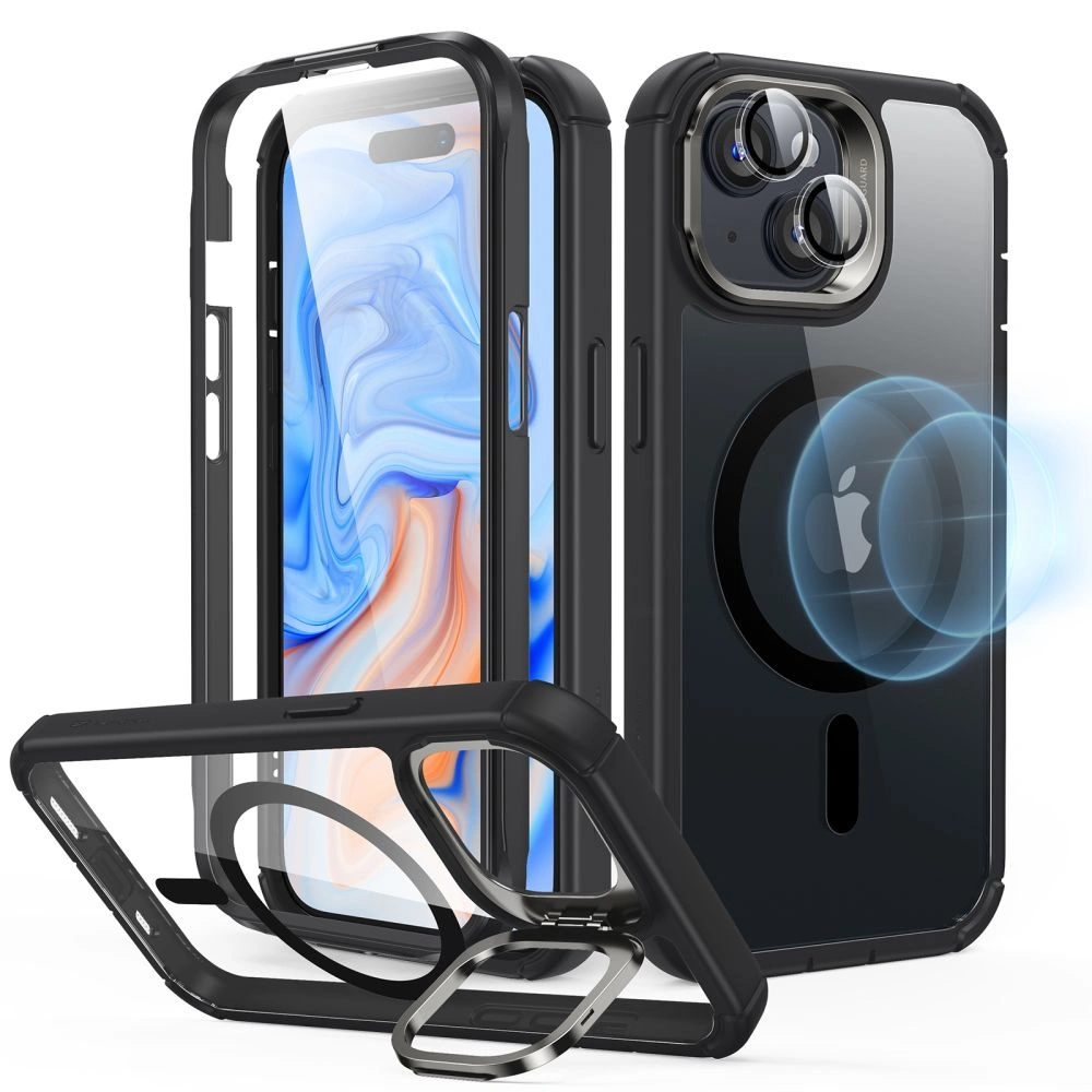 Hurtownia GSM - Etui ESR Armor Tough Kickstand HaloLock MagSafe Apple iPhone 15 Clear/negru - ESR737 - {ean13} - Hurt