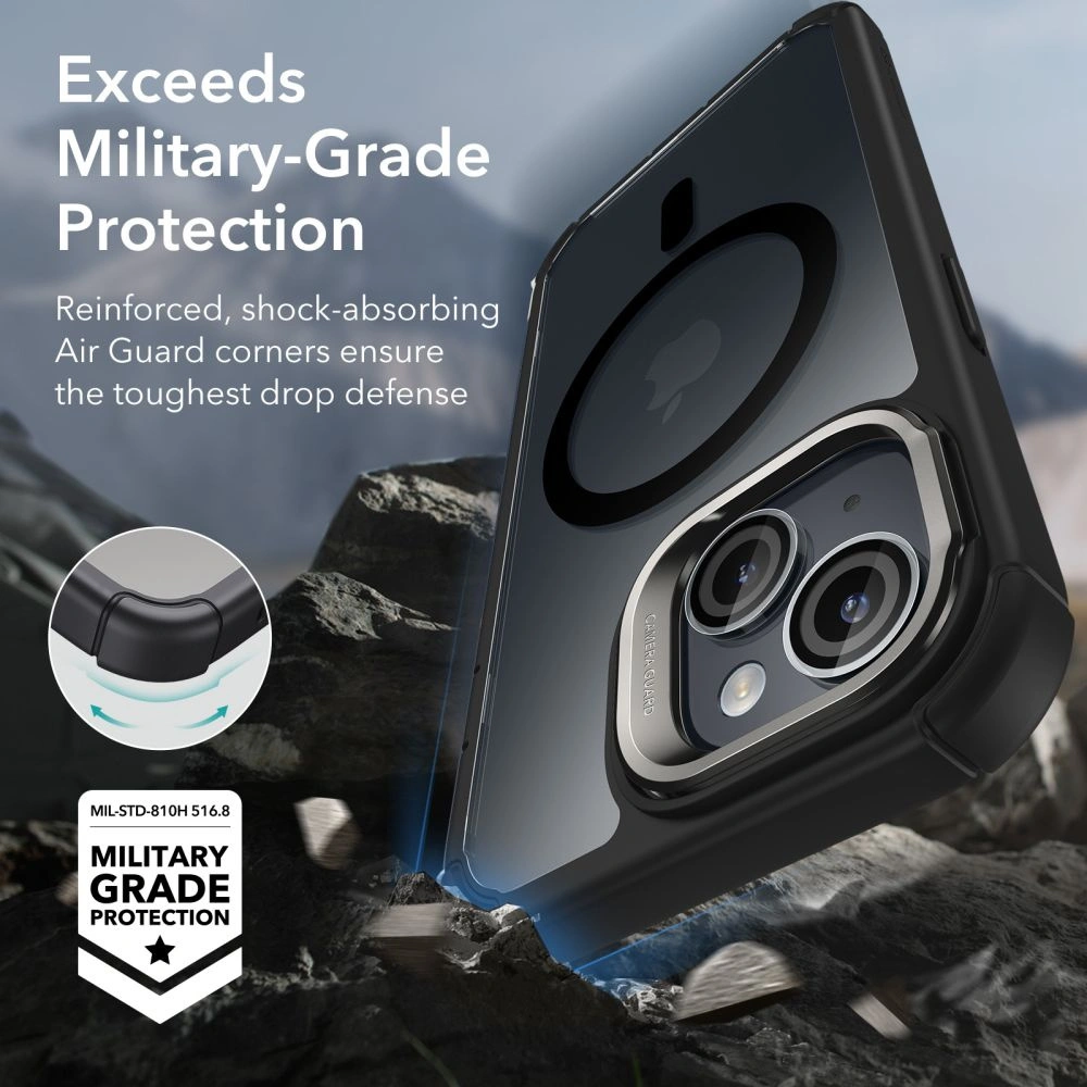 Hurtownia GSM - Etui ESR Armor Tough Kickstand HaloLock MagSafe Apple iPhone 15 Clear/negru - ESR737 - {ean13} - Hurt