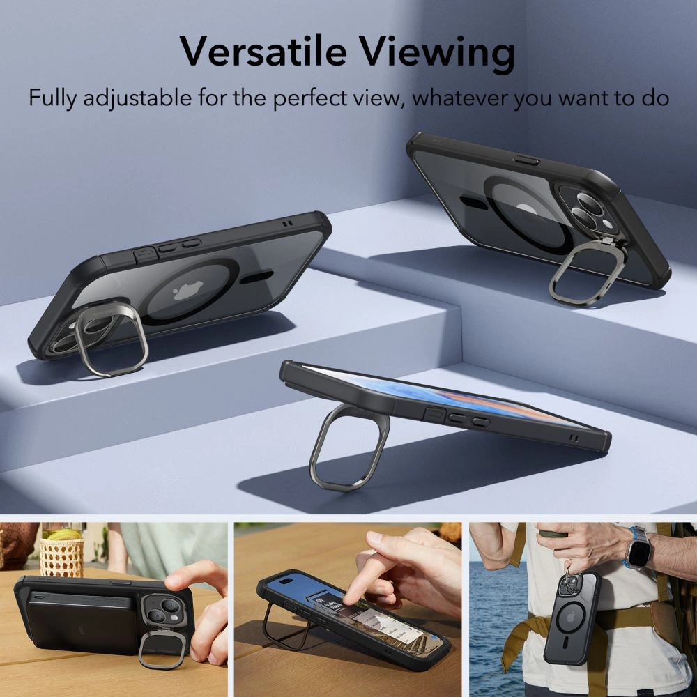 Hurtownia GSM - Etui ESR Armor Tough Kickstand HaloLock MagSafe Apple iPhone 15 Čiré/černé - ESR737 - {ean13} - Hurt