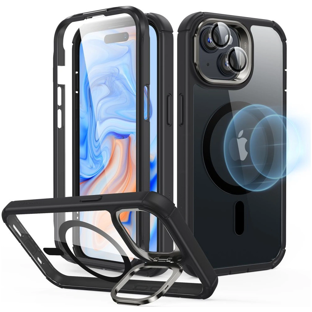 Hurtownia GSM - Case ESR Armor Tough Kickstand HaloLock MagSafe Apple iPhone 15 Plus / 14 Plus Klar/schwarz - ESR738 - {ean13} - Hurt