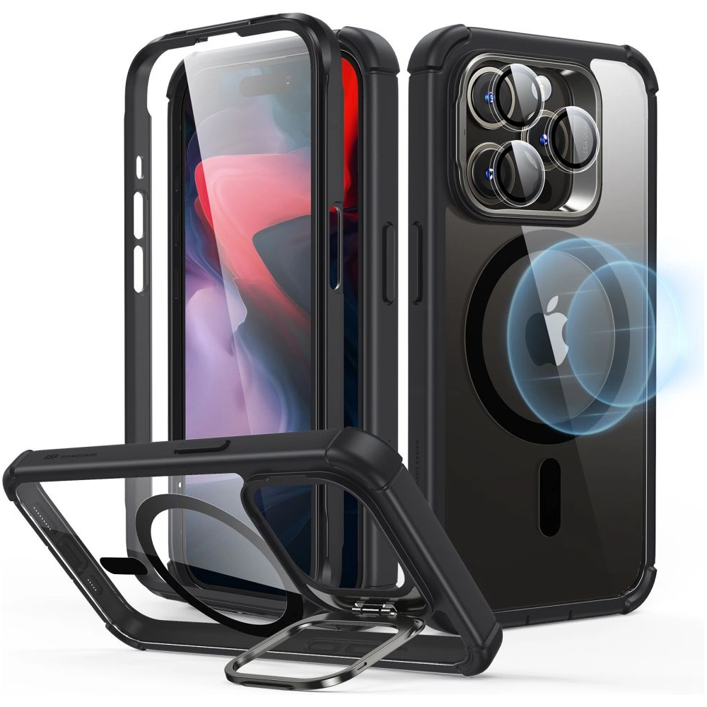 Hurtownia GSM - Etui ESR Armor Tough Kickstand HaloLock MagSafe Apple iPhone 15 Pro Átlátszó/fekete - ESR739 - {ean13} - Hurt