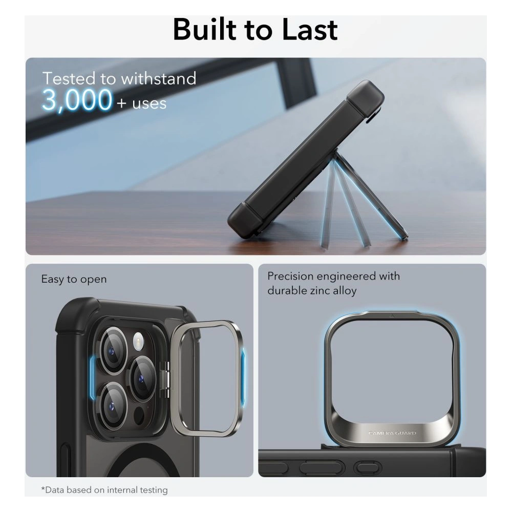 Hurtownia GSM - Etui ESR Armor Tough Kickstand HaloLock MagSafe Apple iPhone 15 Pro Átlátszó/fekete - ESR739 - {ean13} - Hurt