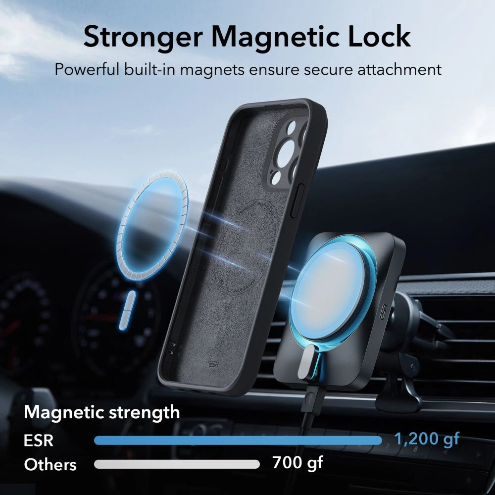 Hurtownia GSM - Etui ESR Cloud HaloLock MagSafe Apple iPhone 15 Pro Max Negru - ESR740 - {ean13} - Hurt