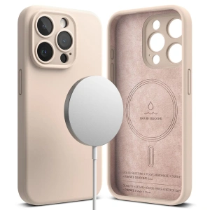 Hurtownia GSM - Etui Ringke Silicone Magnetic MagSafe Apple iPhone 15 Pro Max Růžový písek - RGK1843 - {ean13} - Hurt