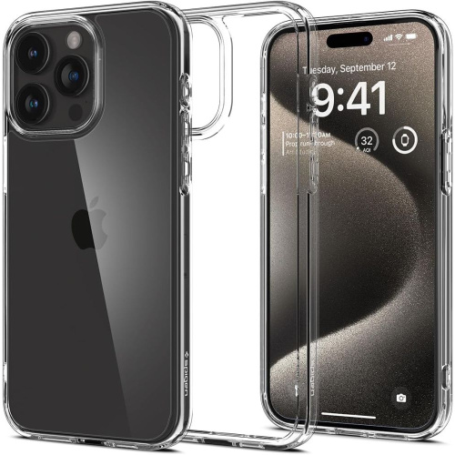 Hurtownia Spigen - 8809896749145 - SPN2948 - Etui Spigen Ultra Hybrid Apple iPhone 15 Pro Max Crystal Clear - B2B homescreen