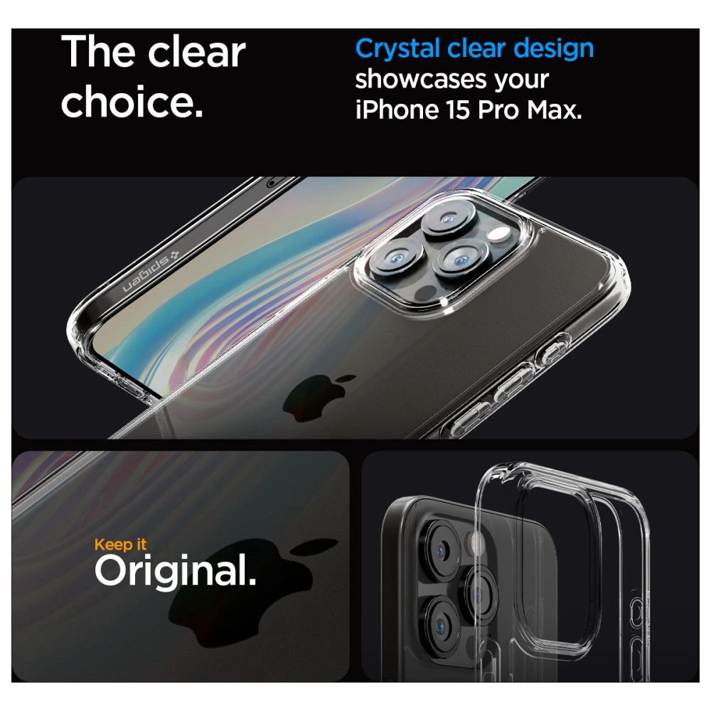 Hurtownia GSM - Case Spigen Ultra Hybrid Apple iPhone 15 Pro Max Crystal Clear - SPN2948 - {ean13} - Hurt
