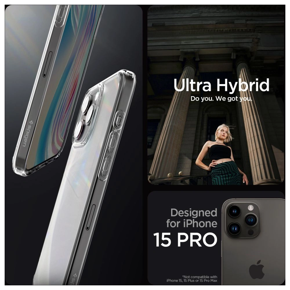 Hurtownia GSM - Case Spigen Ultra Hybrid Apple iPhone 15 Pro Max Frost Clear - SPN2949 - {ean13} - Hurt