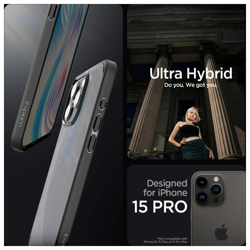 Hurtownia GSM - Etui Spigen Ultra Hybrid Apple iPhone 15 Pro Max Frost Fekete - SPN2950 - {ean13} - Hurt