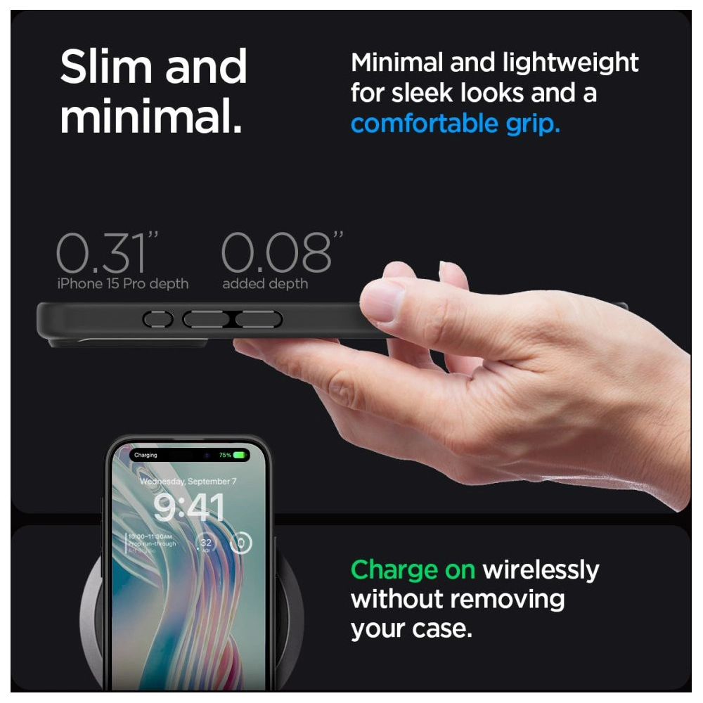 Hurtownia GSM - Etui Spigen Ultra Hybrid Apple iPhone 15 Pro Max Frost Fekete - SPN2950 - {ean13} - Hurt