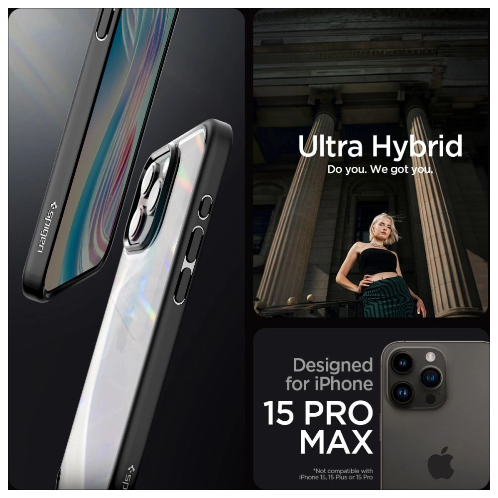 Hurtownia GSM - Etui Spigen Ultra Hybrid Apple iPhone 15 Pro Max Matná černá - SPN2951 - {ean13} - Hurt