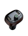 Baseus Transmiter FM z Bluetooth USB microSD (brązowy)