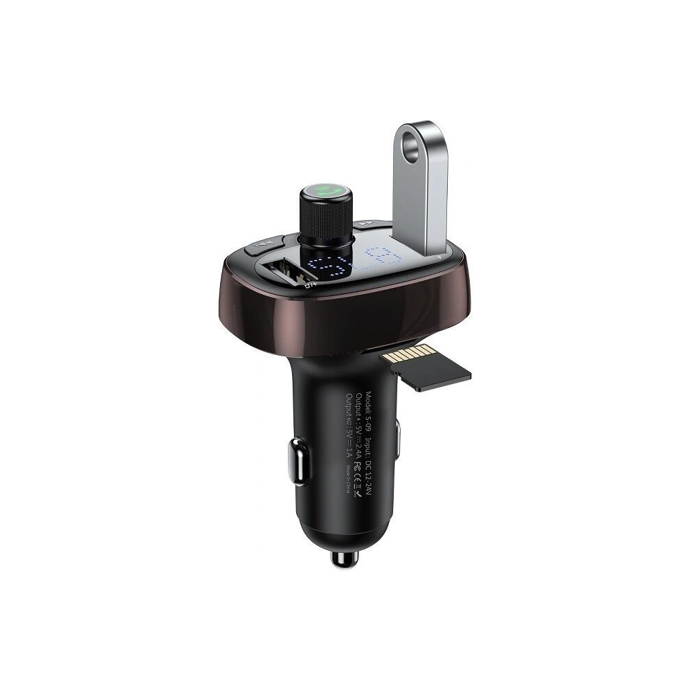 Hurtownia GSM - Baseus FM transmitter s Bluetooth USB microSD (hnědý) - BSU341BR - {ean13} - Hurt