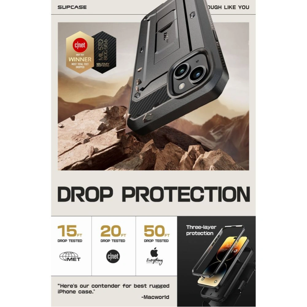 Hurtownia GSM - Case Supcase Unicorn Beetle Pro Apple iPhone 15 Schwarz - SPC378 - {ean13} - Hurt
