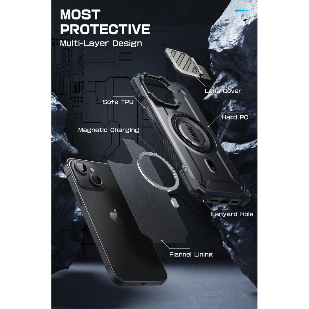 Hurtownia GSM - Case Supcase Unicorn Beetle XT Mag MagSafe Apple iPhone 15 Schwarz - SPC380 - {ean13} - Hurt