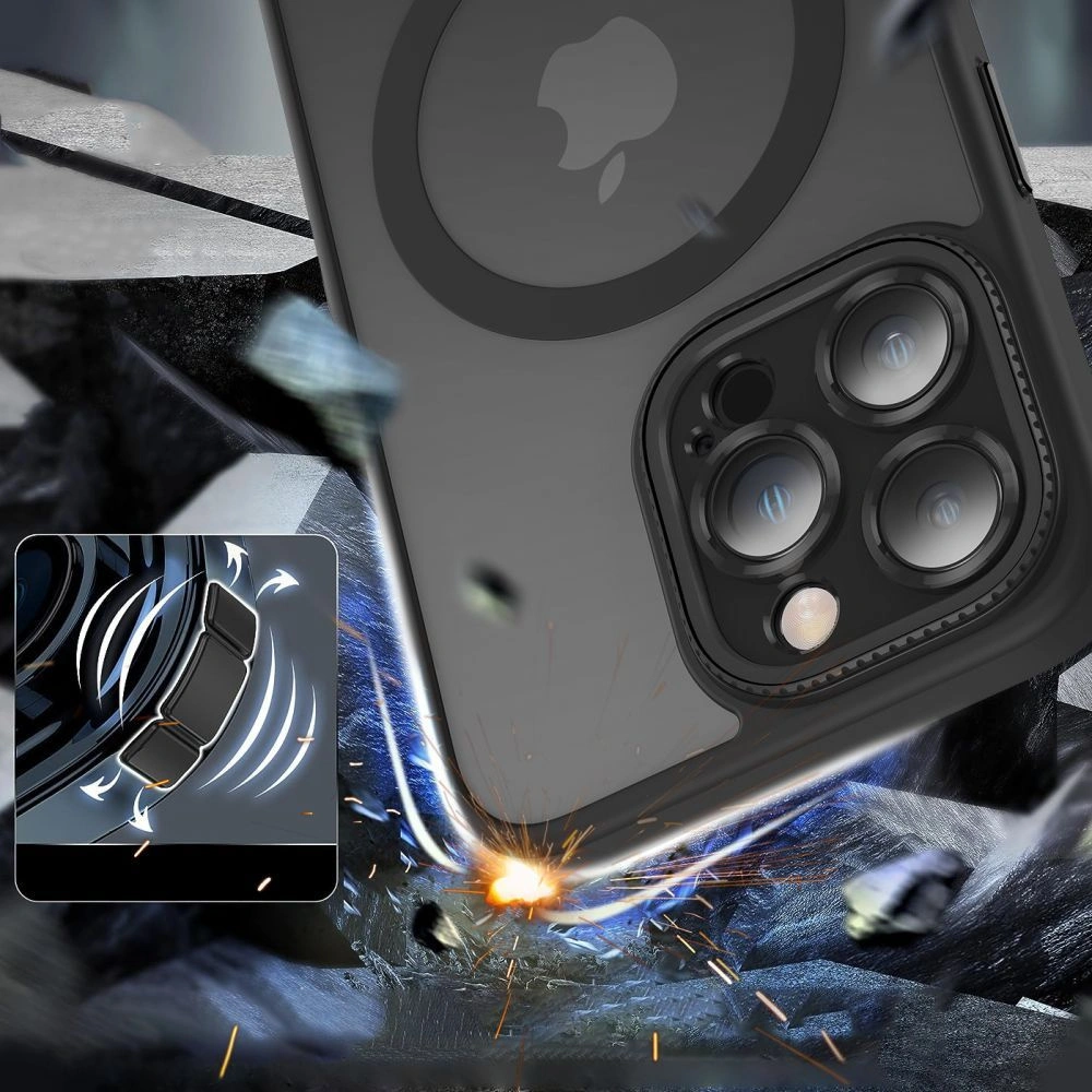Hurtownia GSM - Case Tech-Protect MagMat Cam+ MagSafe Apple iPhone 15 Pro Max Matt Schwarz - THP2319 - {ean13} - Hurt