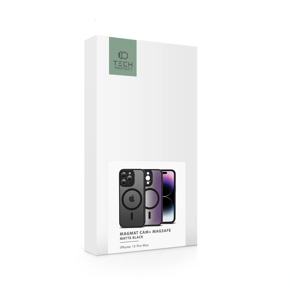 Hurtownia GSM - Case Tech-Protect MagMat Cam+ MagSafe Apple iPhone 15 Pro Max Matt Schwarz - THP2319 - {ean13} - Hurt