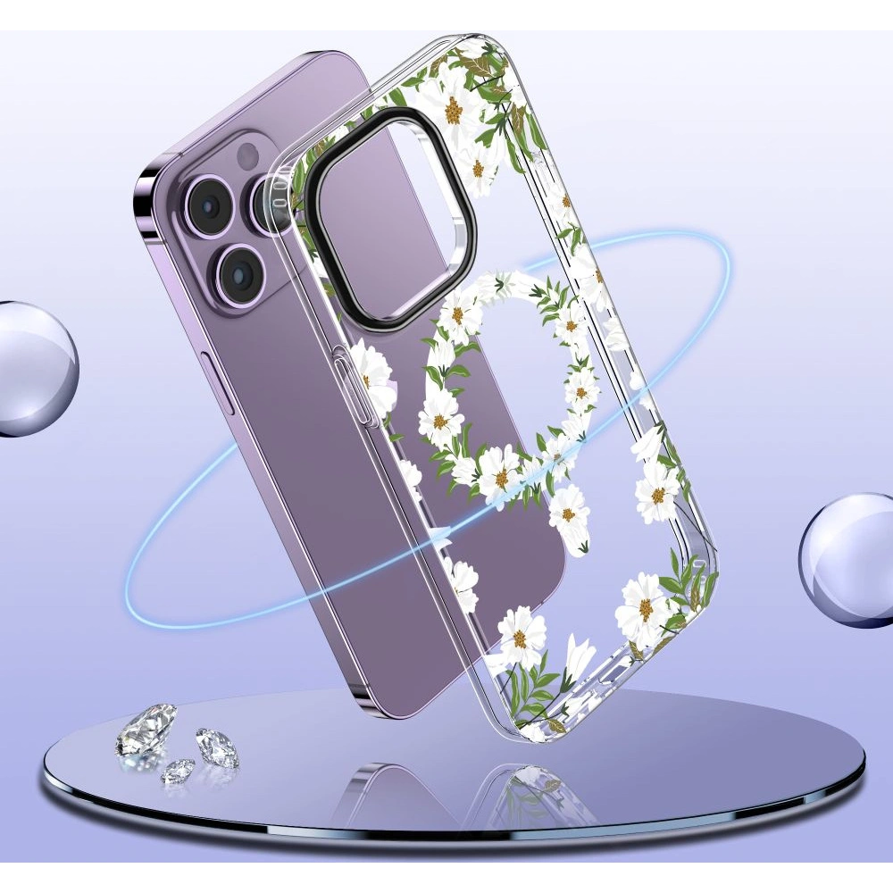 Hurtownia GSM - Case Tech-Protect MagMood MagSafe Apple iPhone 15 Weiße Gänseblümchen - THP2320 - {ean13} - Hurt