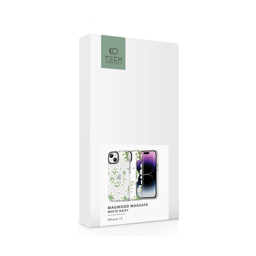 Hurtownia GSM - Etui Tech-Protect MagMood MagSafe Apple iPhone 15 Fehér Daisy - THP2320 - {ean13} - Hurt