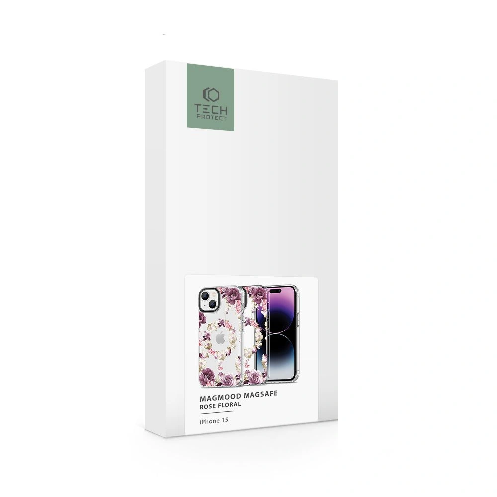 Wholesale Tech-Protect MagMood MagSafe Apple iPhone 15 Rose Floral - THP2321 - {ean13} - Hurt