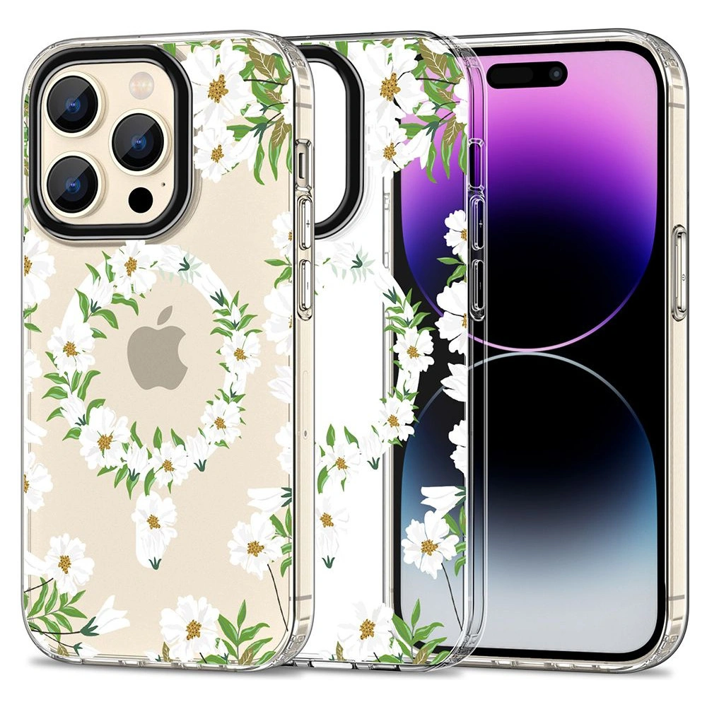 Hurtownia GSM - Case Tech-Protect MagMood MagSafe Apple iPhone 15 Pro Weiße Daisy - THP2324 - {ean13} - Hurt