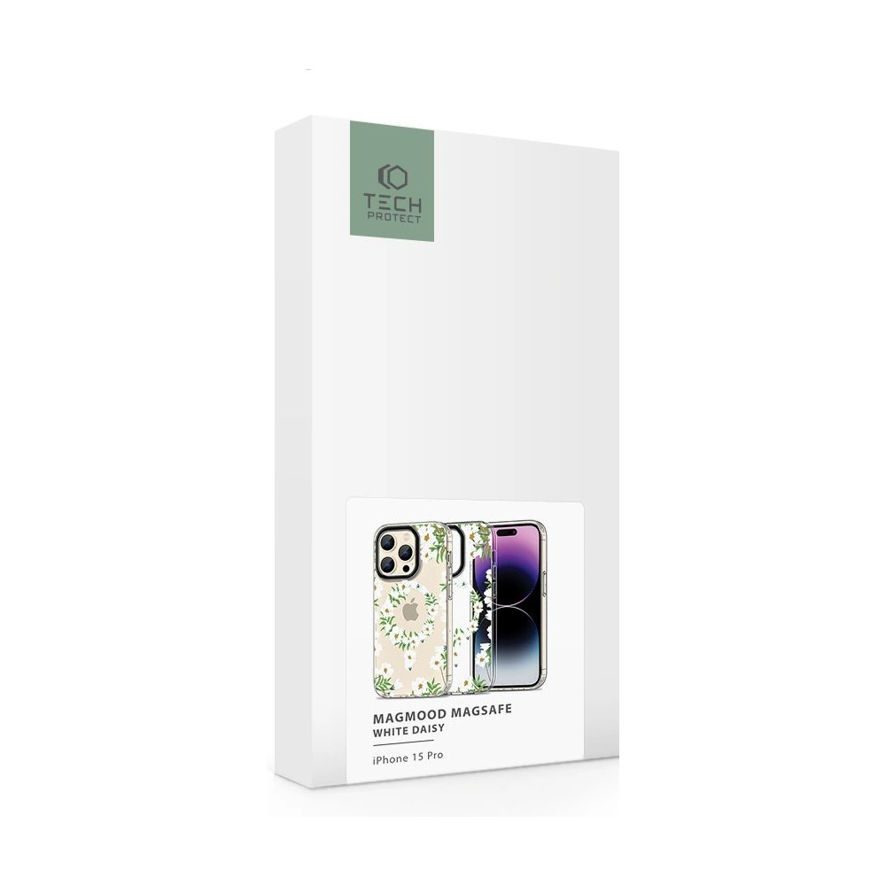 Hurtownia GSM - Case Tech-Protect MagMood MagSafe Apple iPhone 15 Pro Weiße Daisy - THP2324 - {ean13} - Hurt