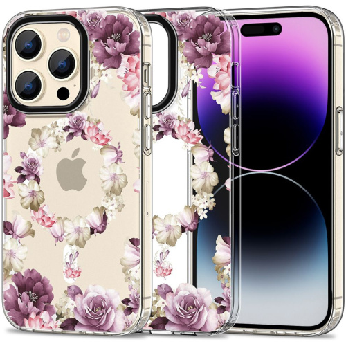 Tech-Protect Distributor - 9319456605372 - THP2325 - Tech-Protect MagMood MagSafe Apple iPhone 15 Pro Rose Floral - B2B homescreen