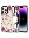 Etui Tech-Protect MagMood MagSafe Apple iPhone 15 Pro Růžový květinový