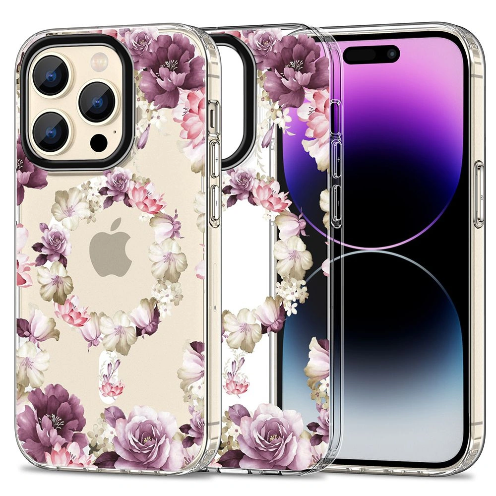 Hurtownia GSM - Etui Tech-Protect MagMood MagSafe Apple iPhone 15 Pro Rózsás Virág - THP2325 - {ean13} - Hurt