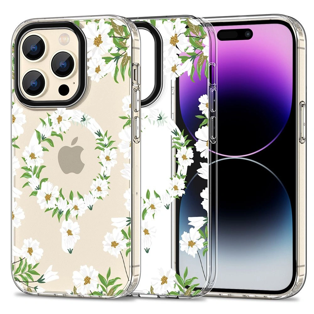 Hurtownia GSM - Etui Tech-Protect MagMood MagSafe Apple iPhone 15 Pro Max White Daisy - THP2328 - {ean13} - Hurt