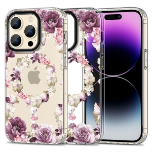 Wholesale Tech-Protect MagMood MagSafe Apple iPhone 15 Pro Max Rose Floral - THP2329 - {ean13} - Hurt