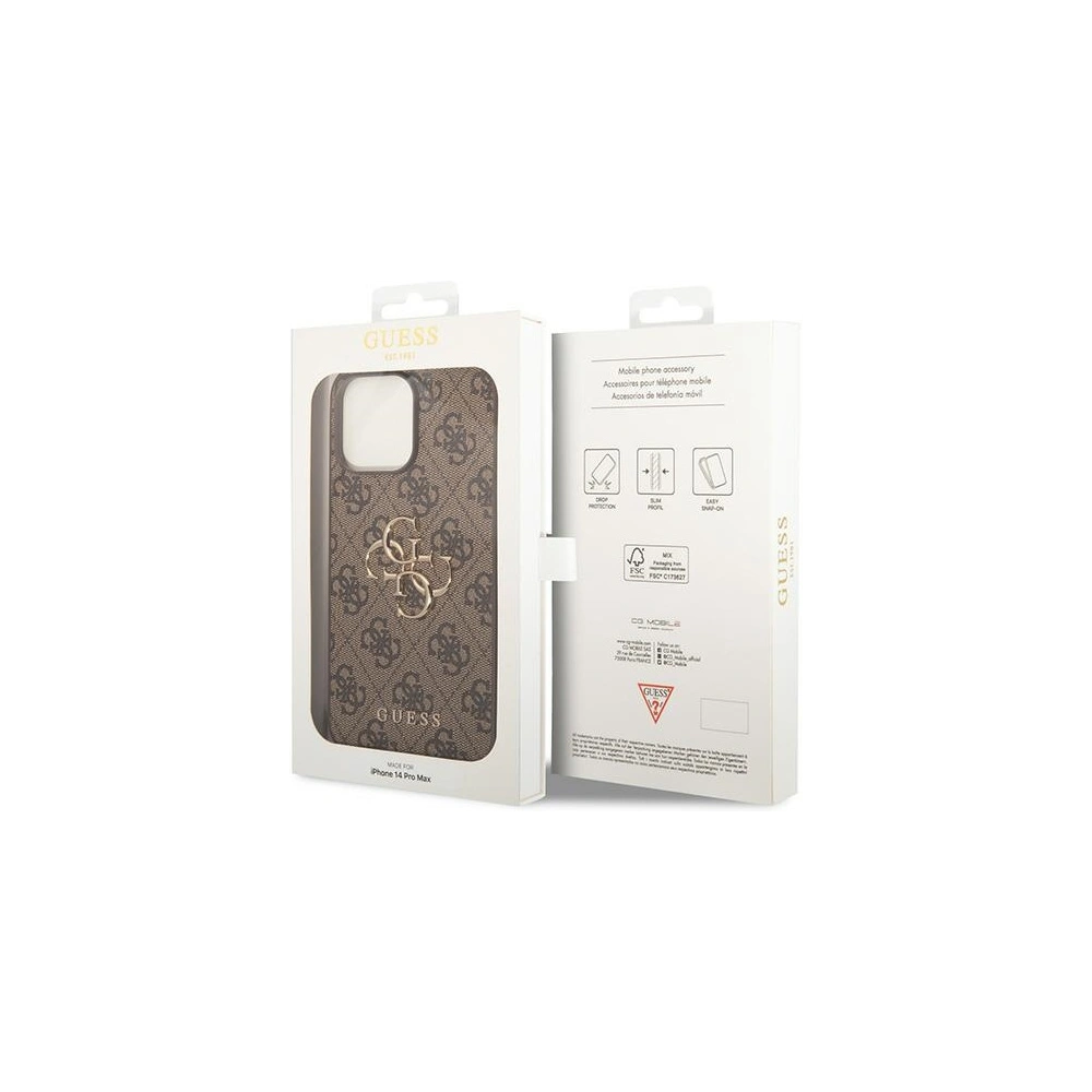 Hurtownia GSM - Etui Guess GUHCP15L4GMGBR Apple iPhone 15 Pro hardcase 4G Big Metal Logo barna/brown - GUE2893 - {ean13} - Hurt